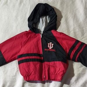 Kids Red and Black Puffer Jacket